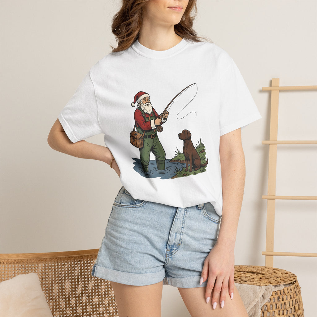 Holiday Fisherman Shirt Christmas Hobby Unisex Gift Sketch product image 6
