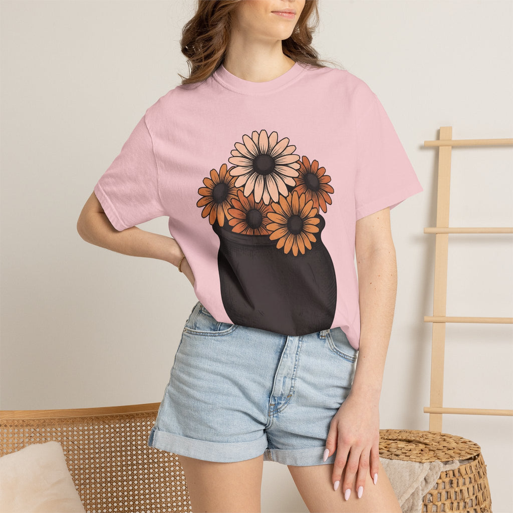 Witch Pot Flowers Shirt Halloween Petals Unisex Gift Line product image 12