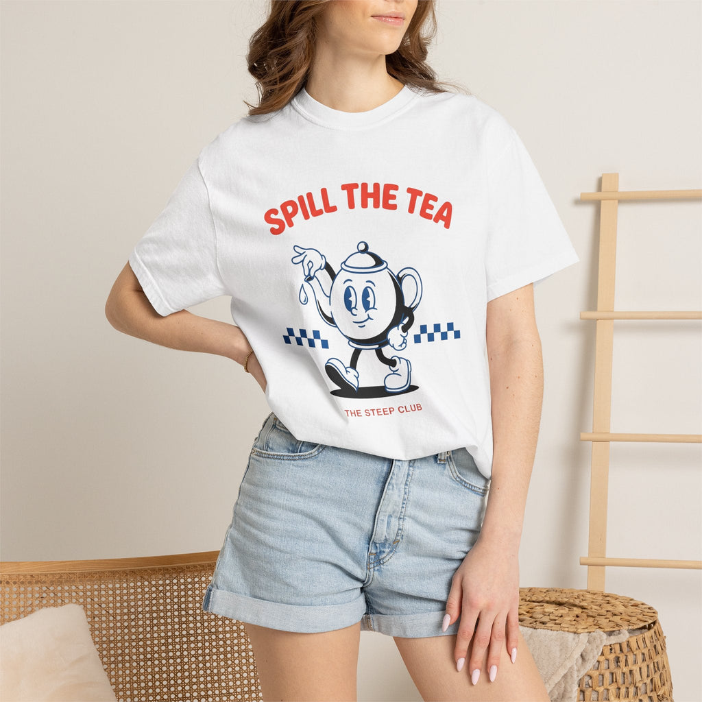 Kettle Mascot Shirt Tea Joke Unisex Gift Comic Tee Teapot T-Shirt Tea Fan