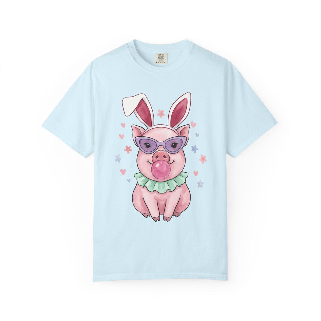 Pig Bunny Ears Shirt Easter Farm Animals Unisex Gift Hand product image 2