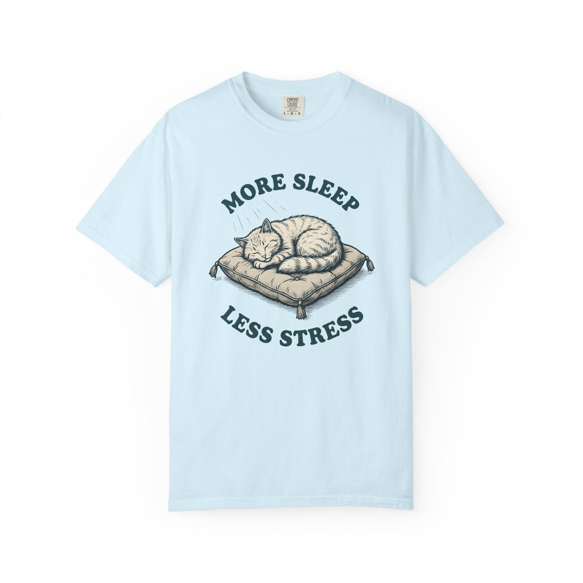 Sleeping Cat Shirt Animal Unisex Gift Hand Drawn Tee Kitten product image 2