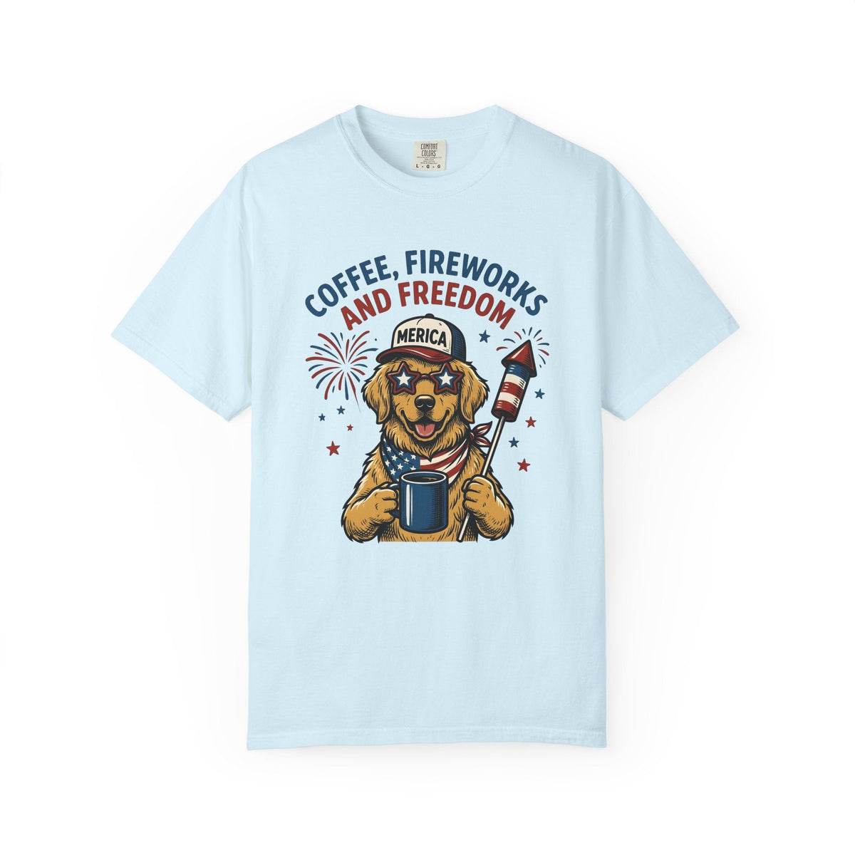 Golden Retriever Shirt 4th Of July Dog Unisex Gift Cartoon product image 2