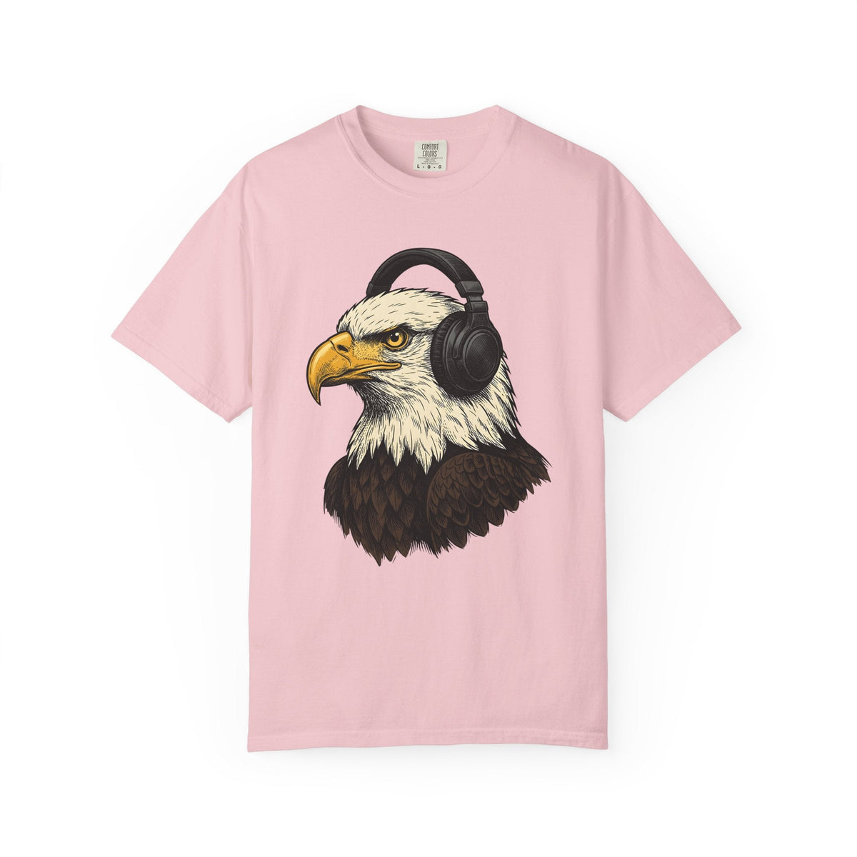 Eagle Headphones Shirt Animals Music Unisex Gift Hand Drawn product image 3
