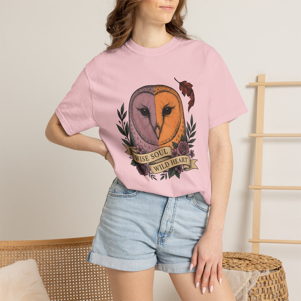 Owl Head Shirt Halloween Nature Gift Women Tattoo Tee product image 13