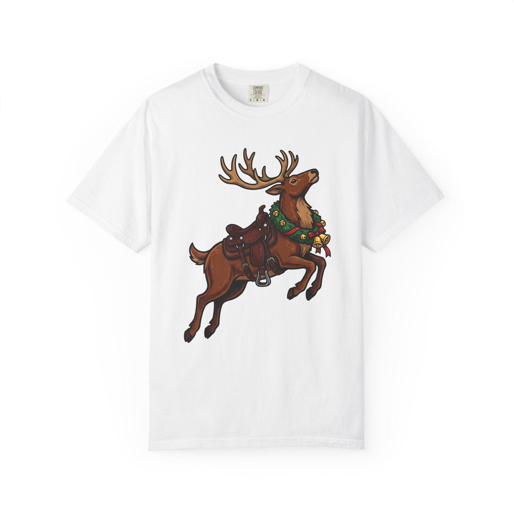 Elk Saddle Shirt Christmas Pets Unisex Gift Animated Tee Saddle Blanket T-Shirt