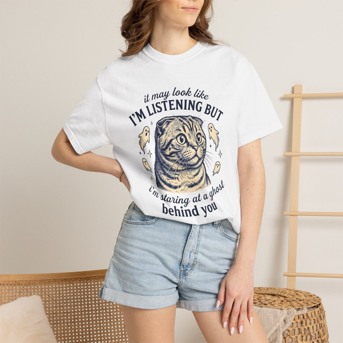 Tabby Cat Shirt Halloween Unisex Gift Vintage Tee Kitty product image 6
