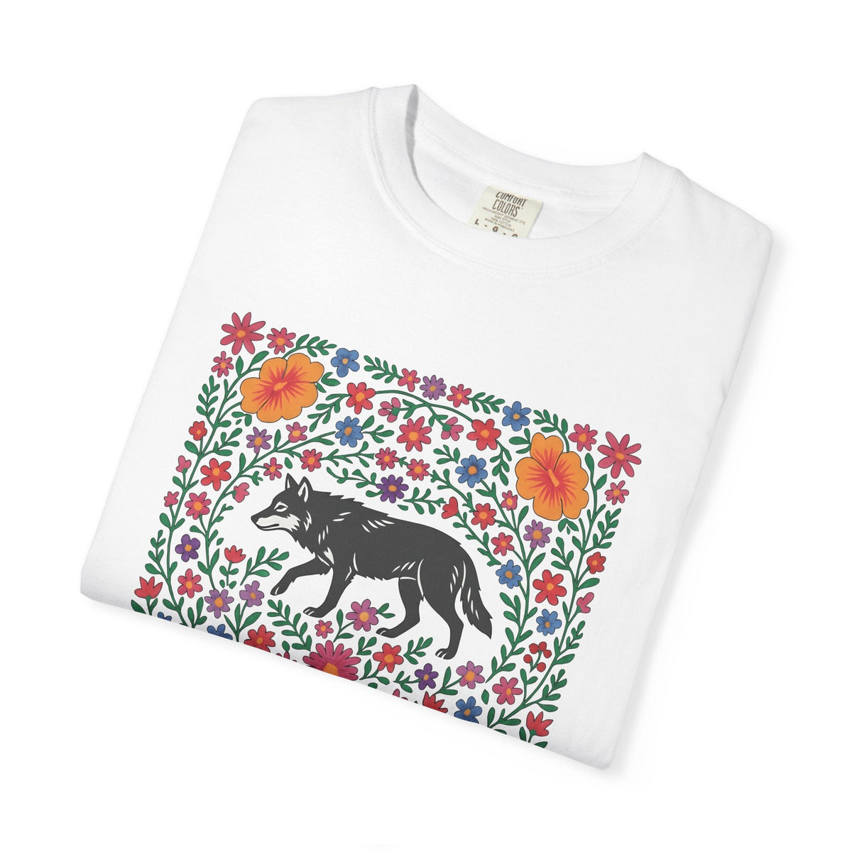 Wolf Bloom Shirt Animals & Flowers Wilderness Unisex Gift product image 5