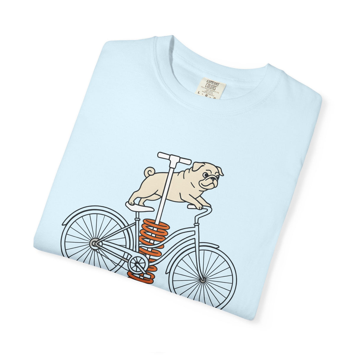 Pug Bicycle Shirt Funny Dog Unisex Gift Cartoon Tee Doggy product image 8