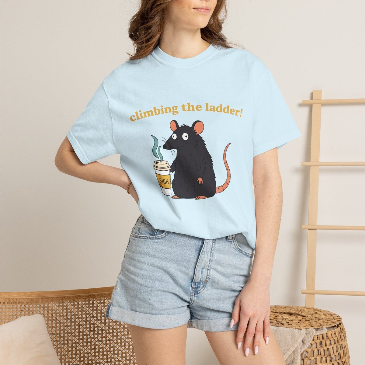Rodent Coffee Cup Shirt Coffee Wildlife Unisex Gift Animated Tee Mouse Coffee