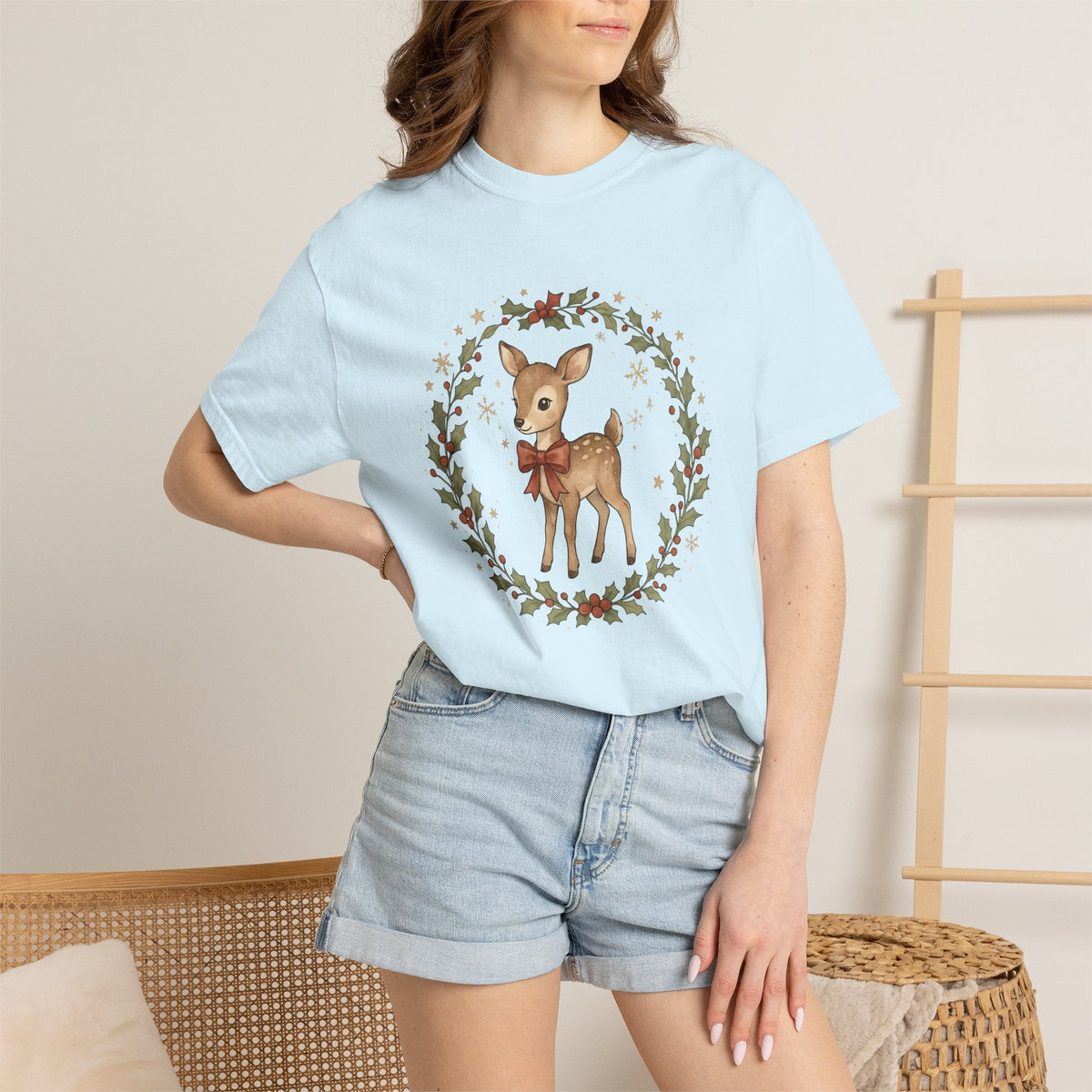Young Deer Shirt Christmas Timberland Unisex Gift Gouache product image 9