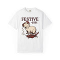 Capybara Christmas Hat Shirt Christmas Wildlife Unisex Gift Comic Tee Rodent