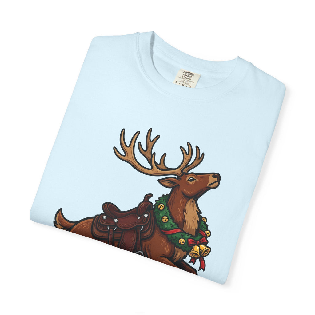 Elk Saddle Shirt Christmas Pets Unisex Gift Animated Tee Saddle Blanket T-Shirt