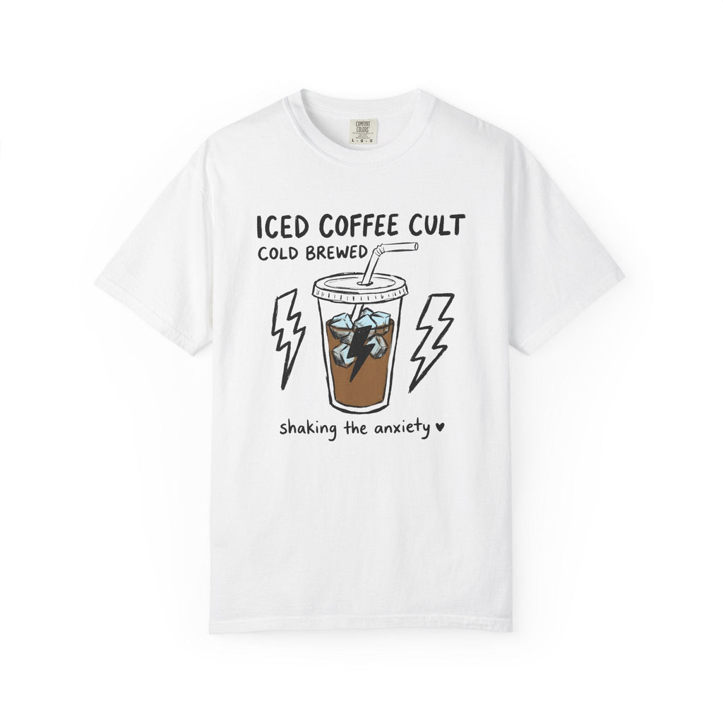 Cold Brew Cup Shirt Coffee Satire Unisex Gift Line Art Tee Cold Brew T-Shirt