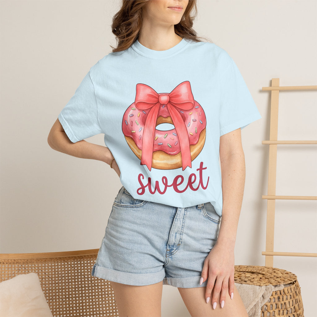 Sprinkle Donut Bow Shirt Desserts Confectionery Unisex Gift product image 9