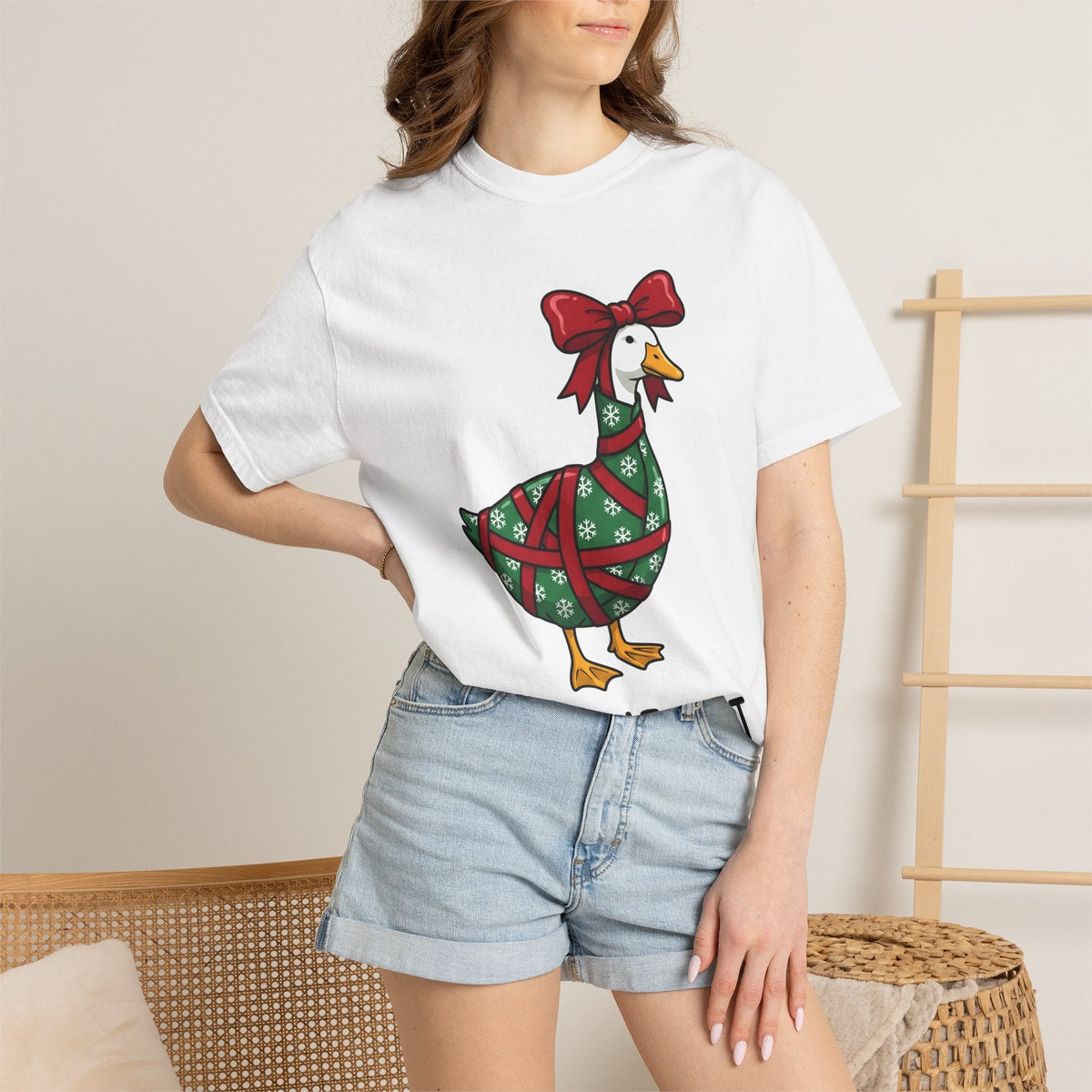Goose Present Wrap Shirt Christmas Critter Unisex Gift product image 6