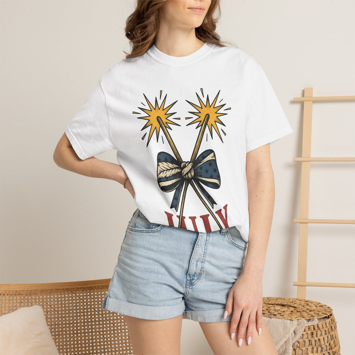 Sparkler Knot Shirt 4th Of July Liberty Gift Women Antique product image 6