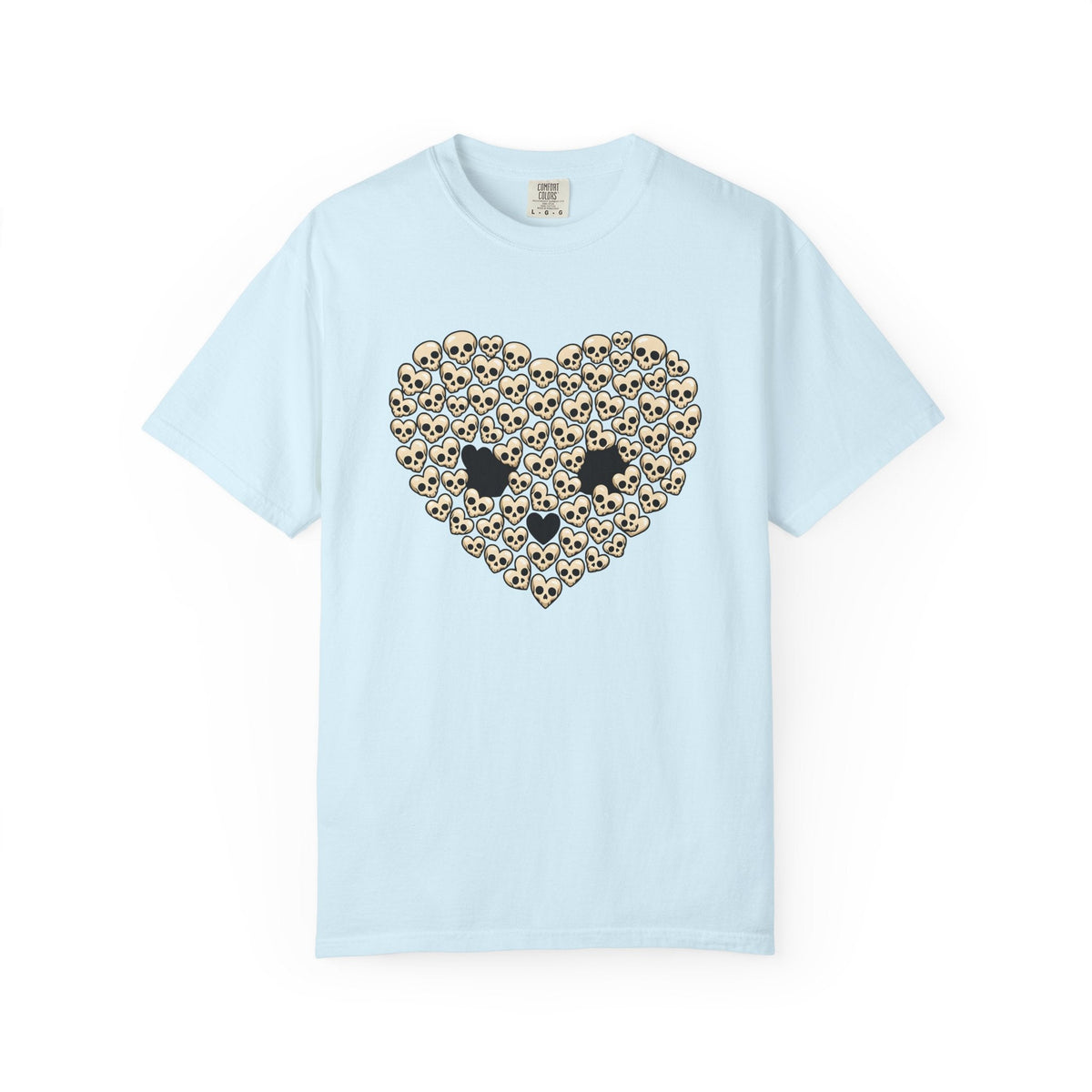 Skull Heart Shirt Valentines Day Emo Unisex Gift Comic Tee product image 2
