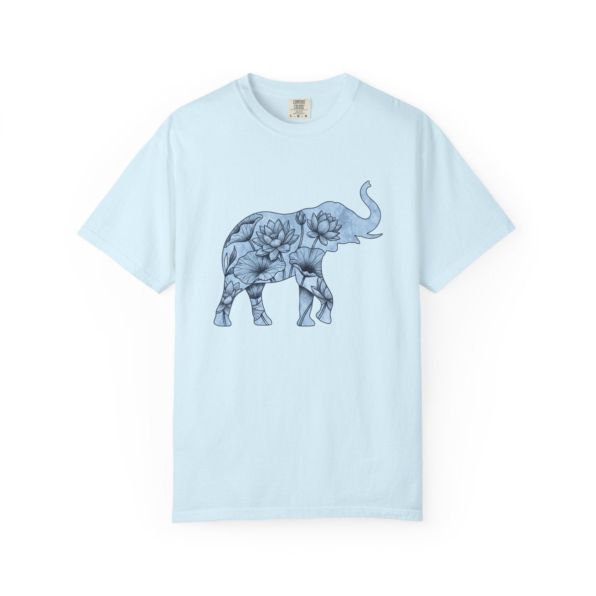 Elephant Flower Shirt Animals & Flowers Outdoors Gift Women product image 2