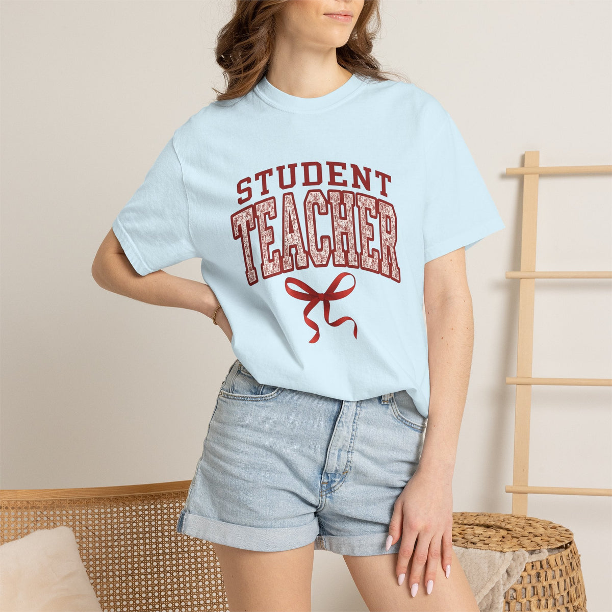 Bold Varsity Text Shirt Teacher School Gift Women Glitter product image 9