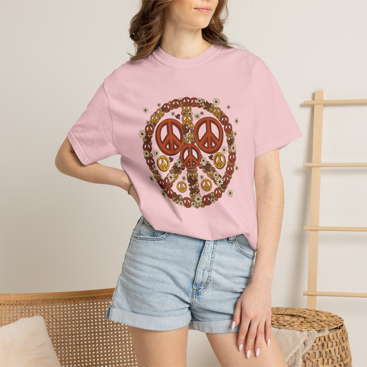 Peace Gesture Shirt Activism Unisex Gift Folk Tee Hand Sign product image 12