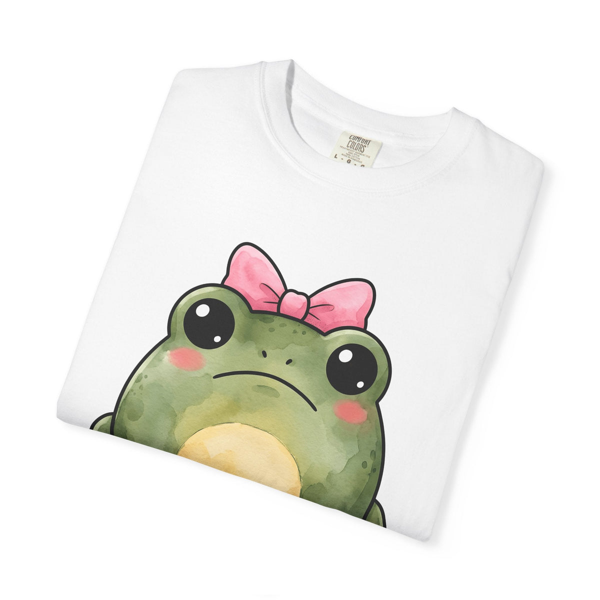 Frog Bow Clip Shirt Animals Rustic Unisex Gift Playful Tee product image 5