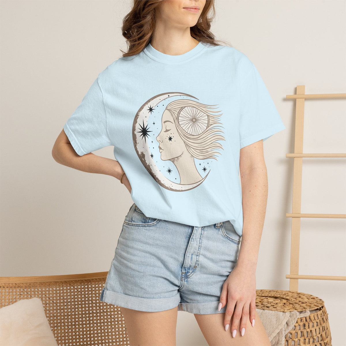 Moon Goddess Shirt Sports Celestial Gift for Women Boho Tee product image 9
