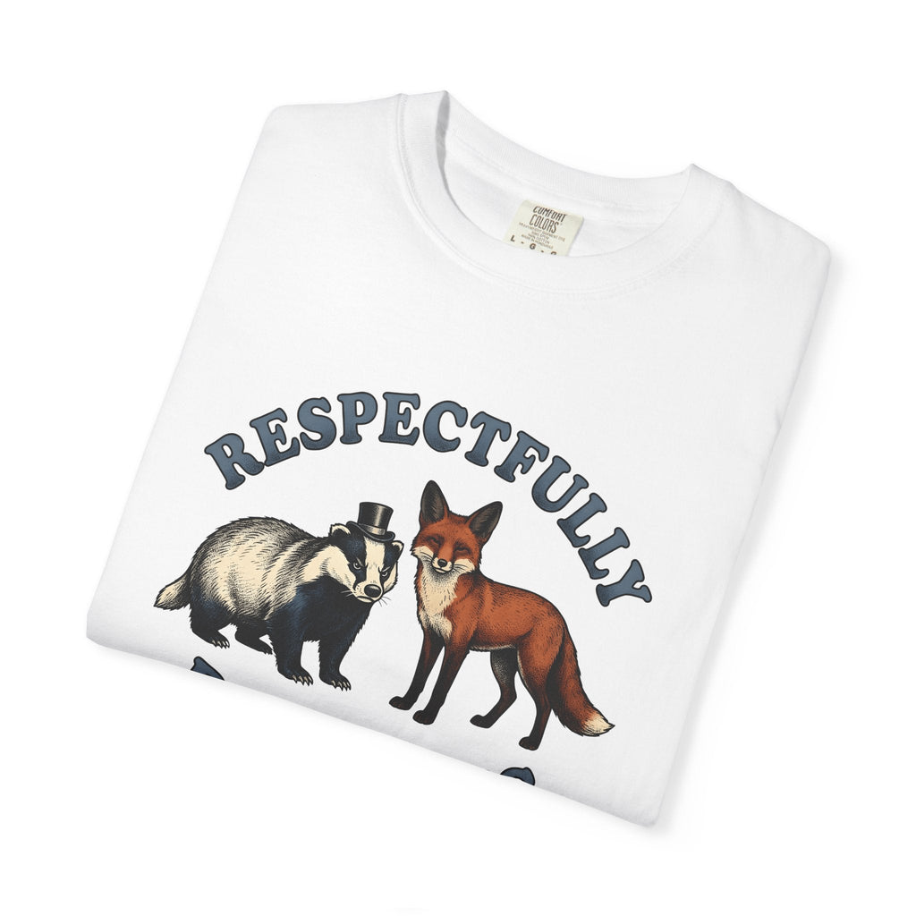 Badger Fox Shirt Funny Fauna Unisex Gift Sketch Tee T-Shirt product image 5