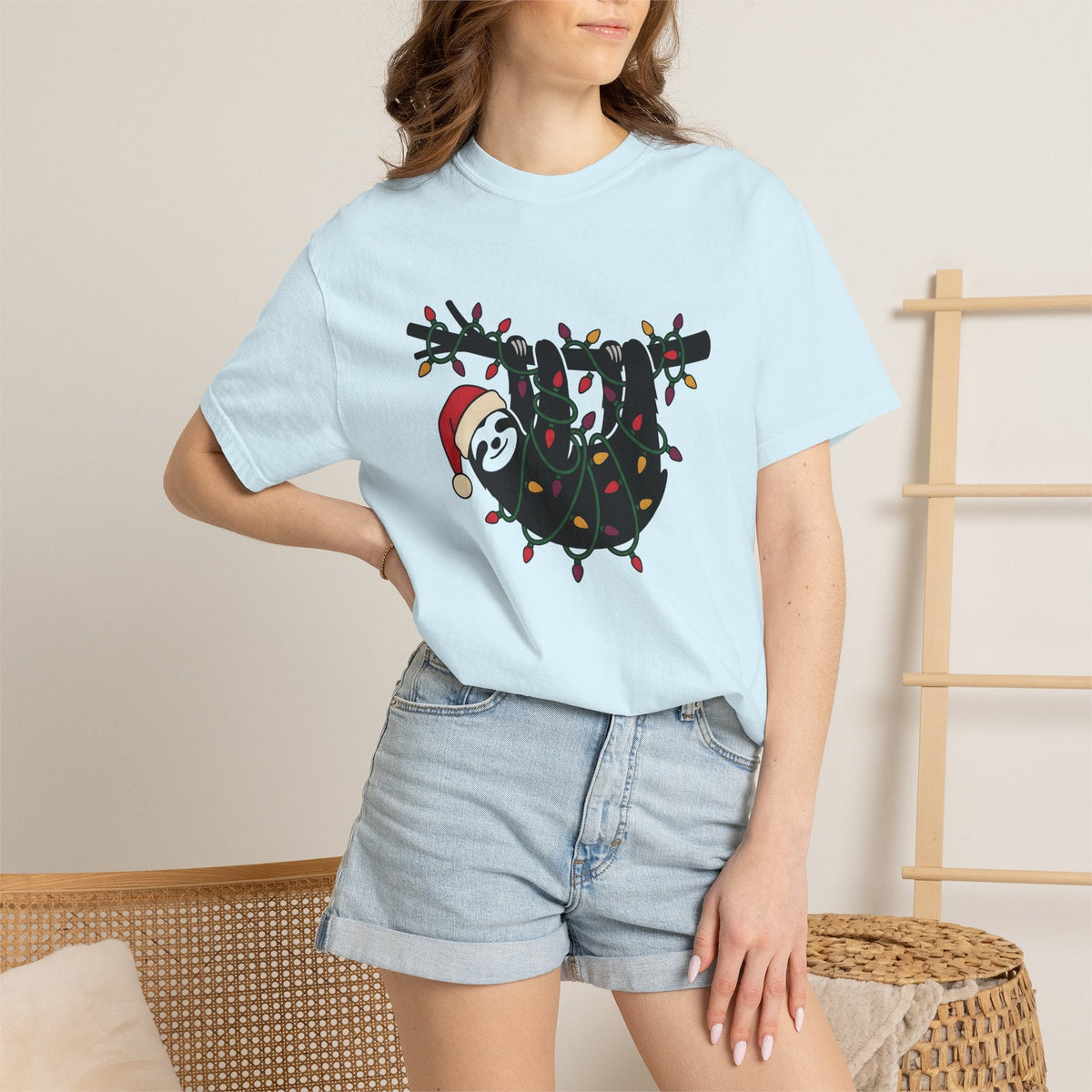 Sloth Xmas Shirt Animals Christmas Unisex Gift Cute Tee product image 9
