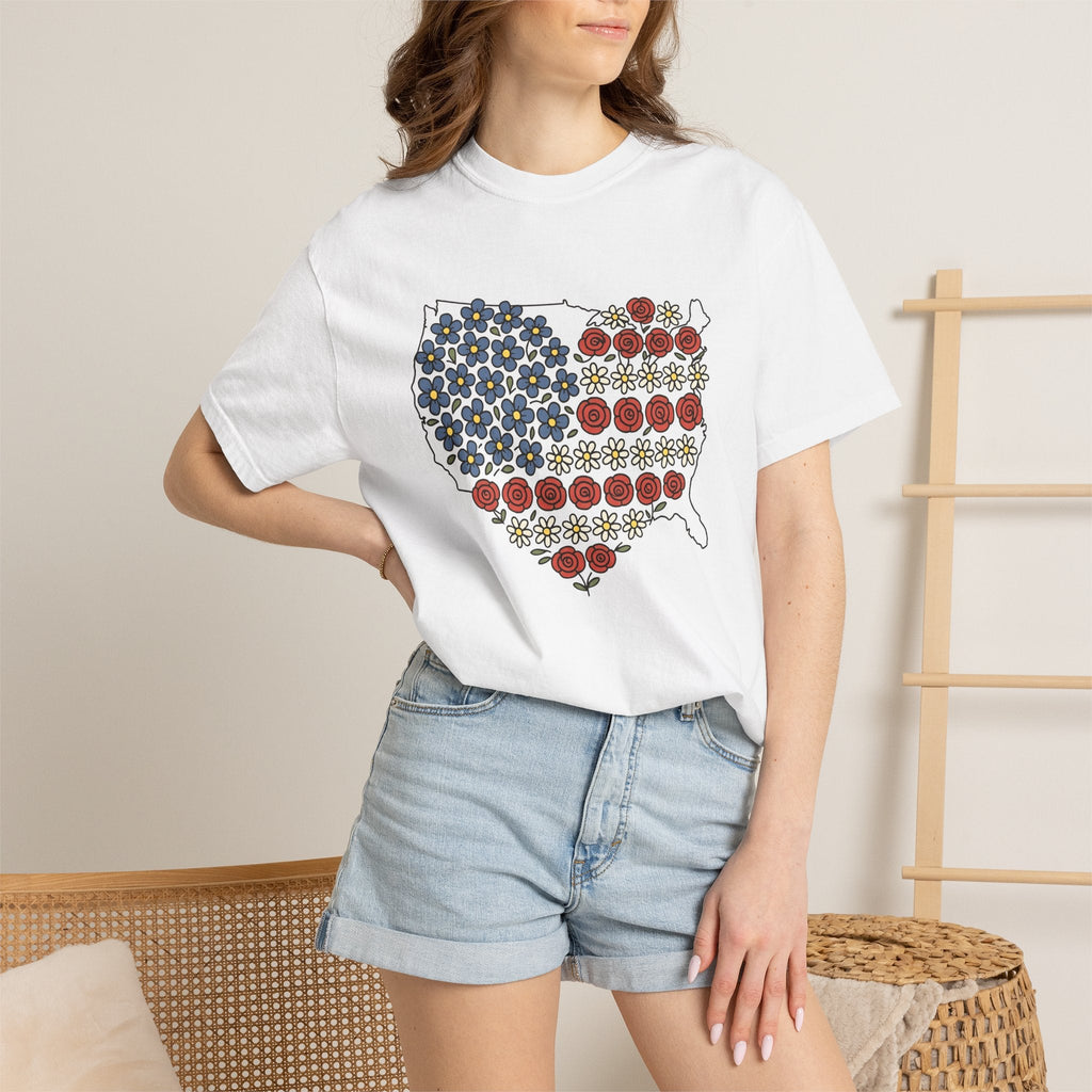 United States Floral Shirt 4th Of July Freedom Unisex Gift product image 6