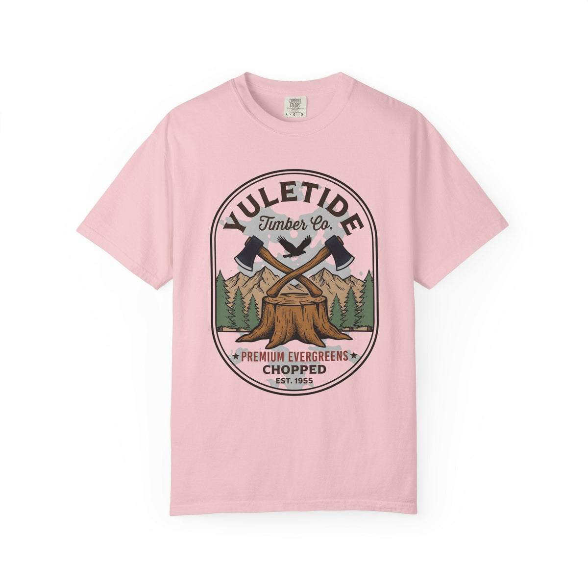 Crossed Hatchets Shirt Christmas Camping Unisex Gift Rustic product image 3