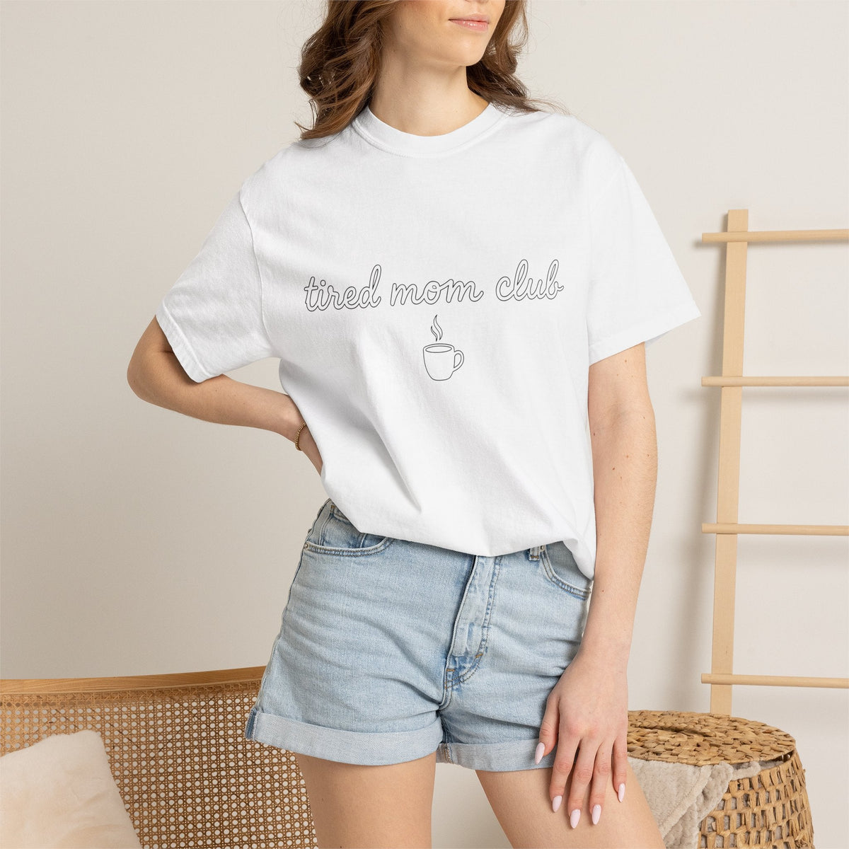 Coffee Cup Shirt Mom Coffee Gift for Women Minimalist Tee Mug T-Shirt Mom Fan