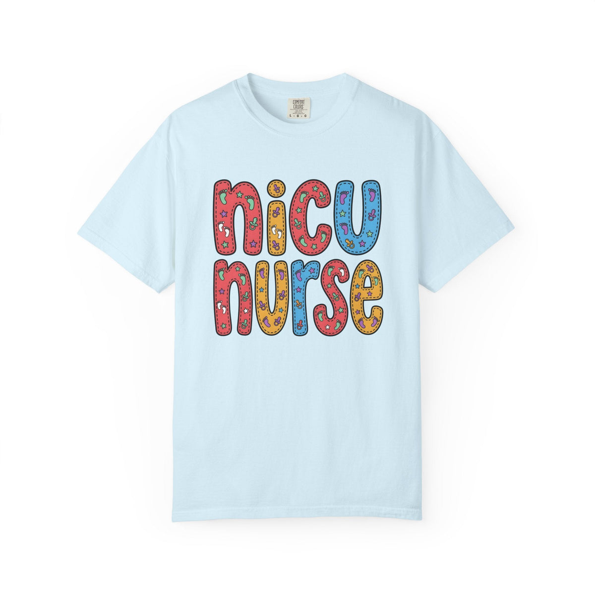 Baby Footprint Initials Shirt Nurse Clinic Unisex Gift product image 2