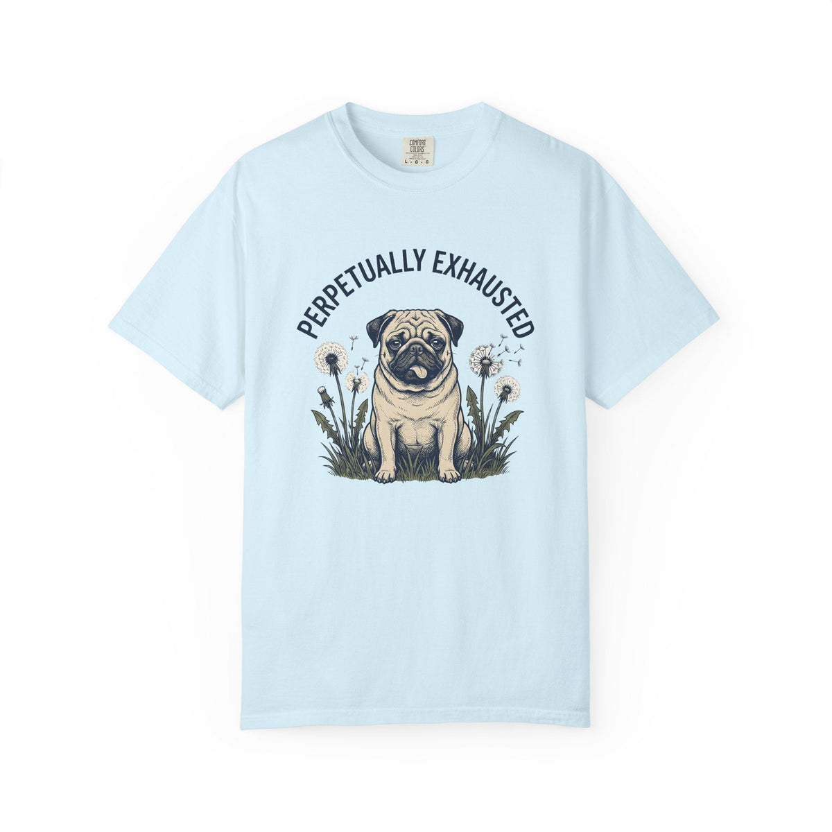 Pug Dog Shirt Humor Unisex Gift Hand Drawn Tee Puggle product image 2
