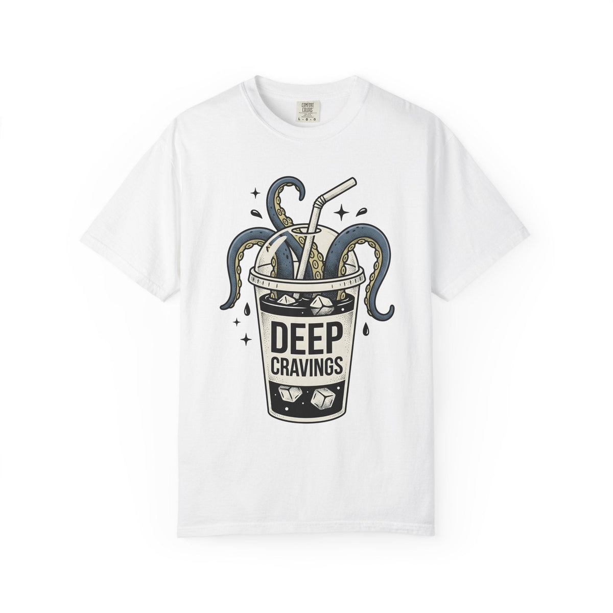Octopus Cup Shirt Coffee Saltwater Unisex Gift Cartoon Tee Mug T-Shirt Coffee