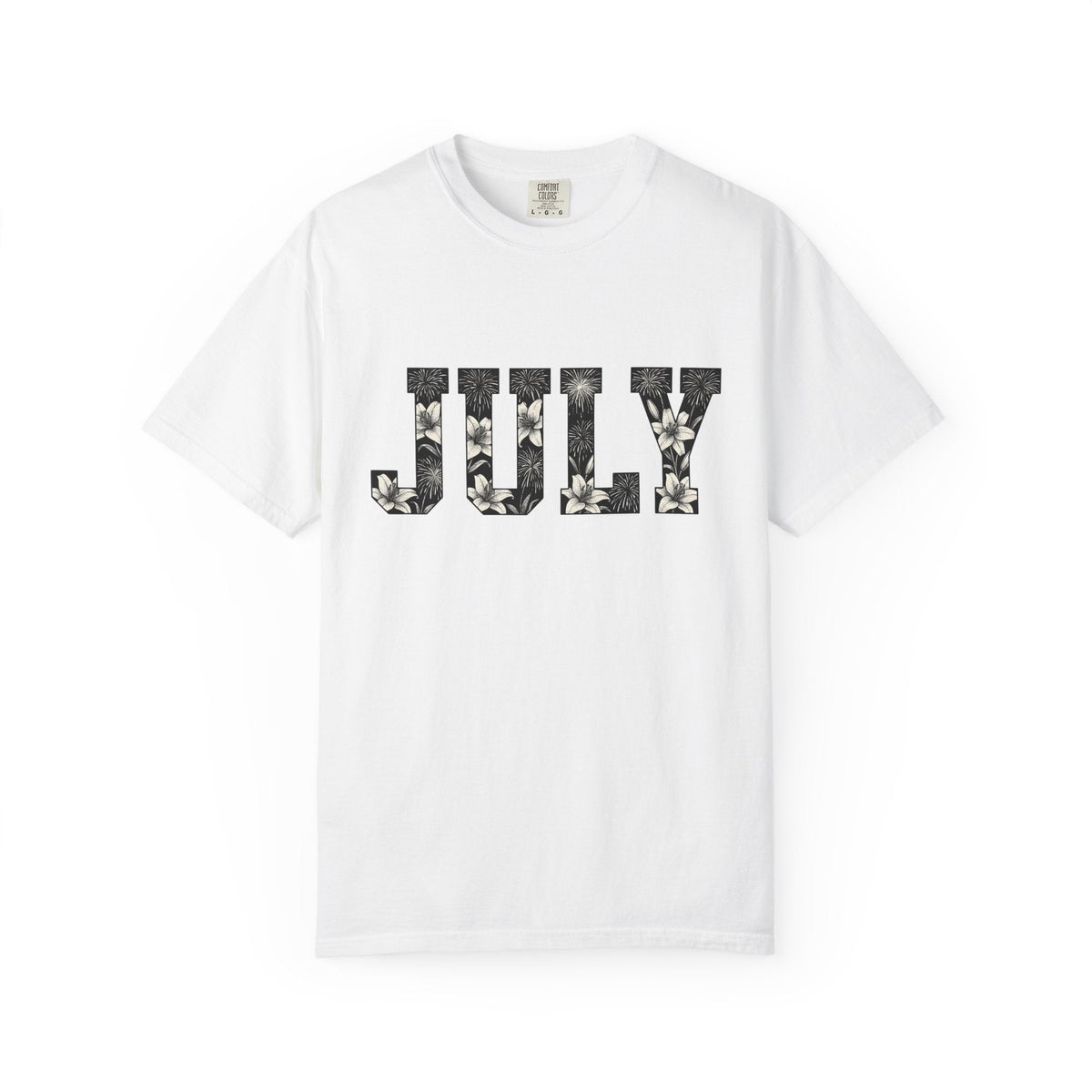 Bloom Fireworks Typography Shirt 4th Of July Garden Unisex product image 1