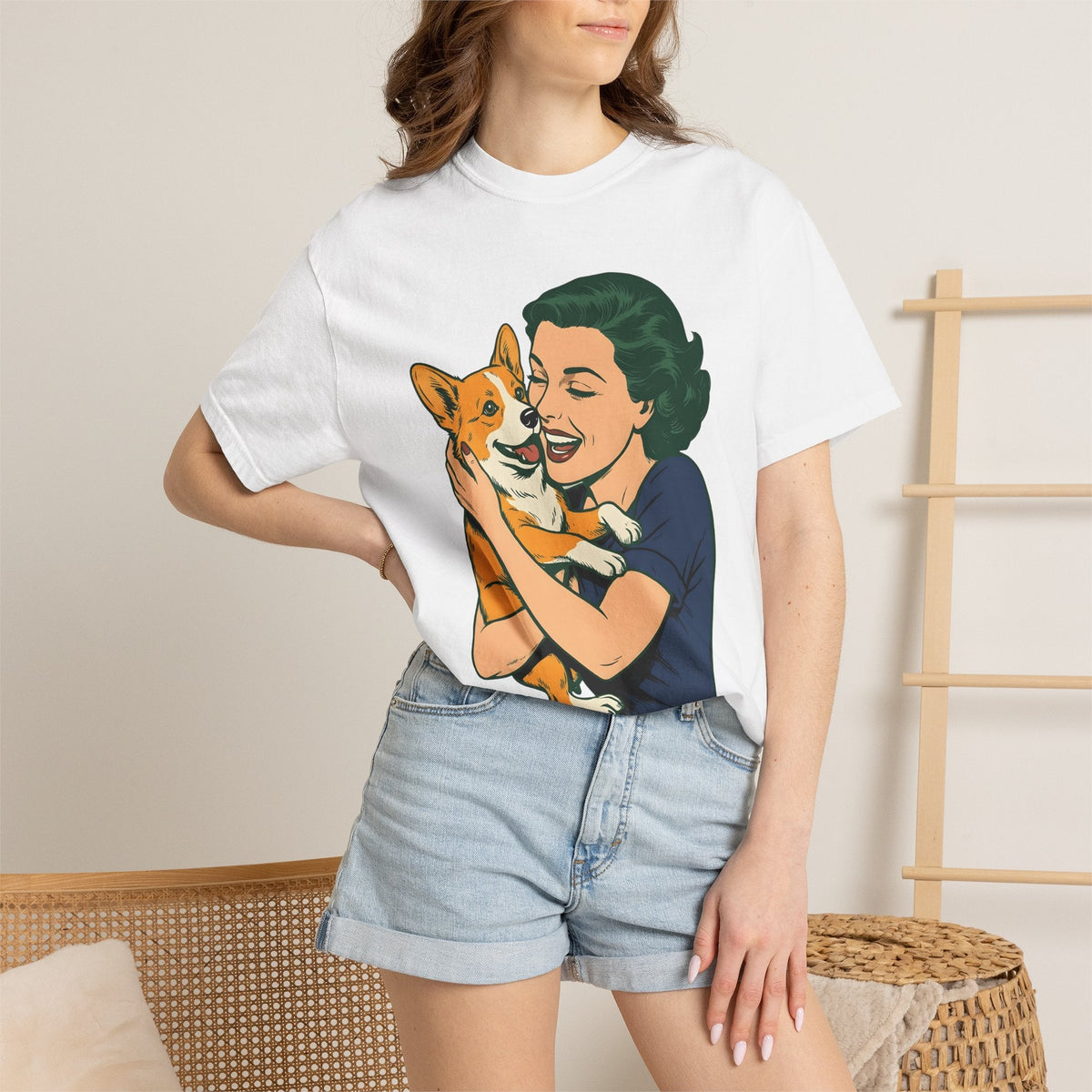 Girl Corgi Shirt Dog Animals Gift for Women Classic Tee product image 6