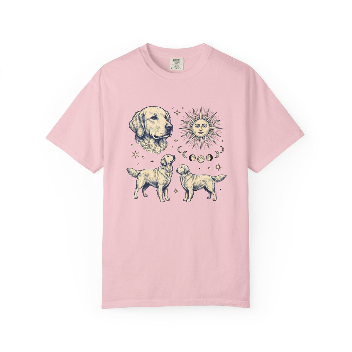 Golden Retriever Shirt Dog Planets Gift Women Sketch Tee product image 3