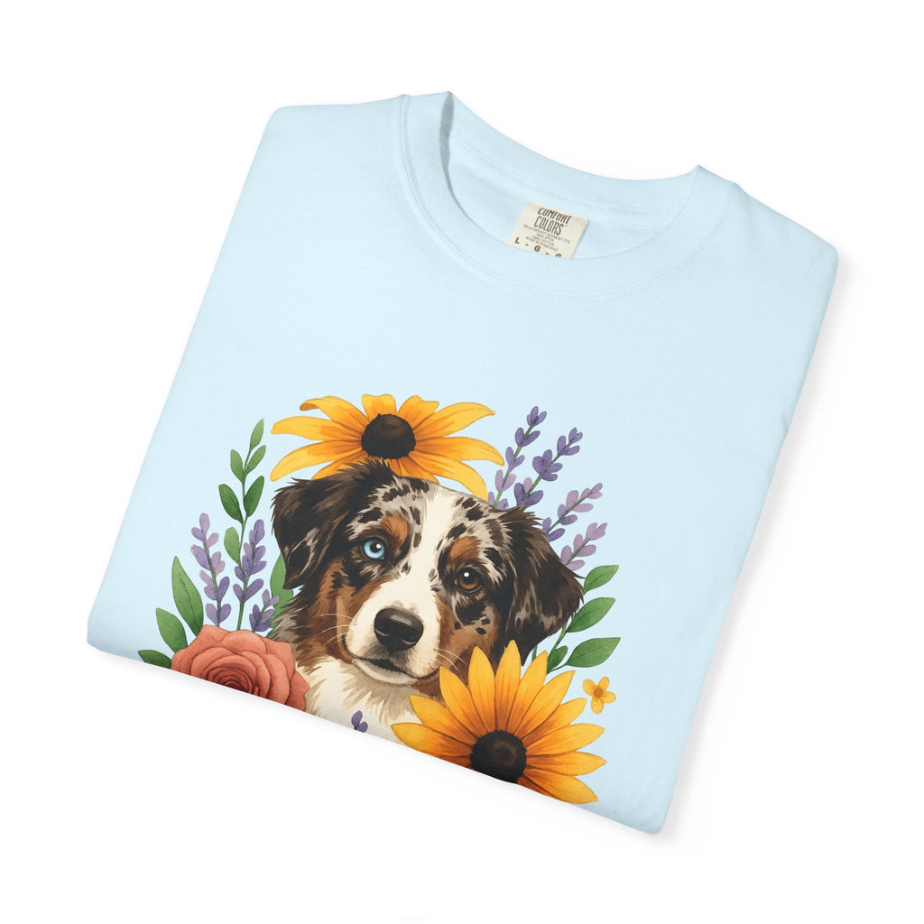Aussie Breed Shirt Dog Bouquet Gift Women Painterly Tee product image 8