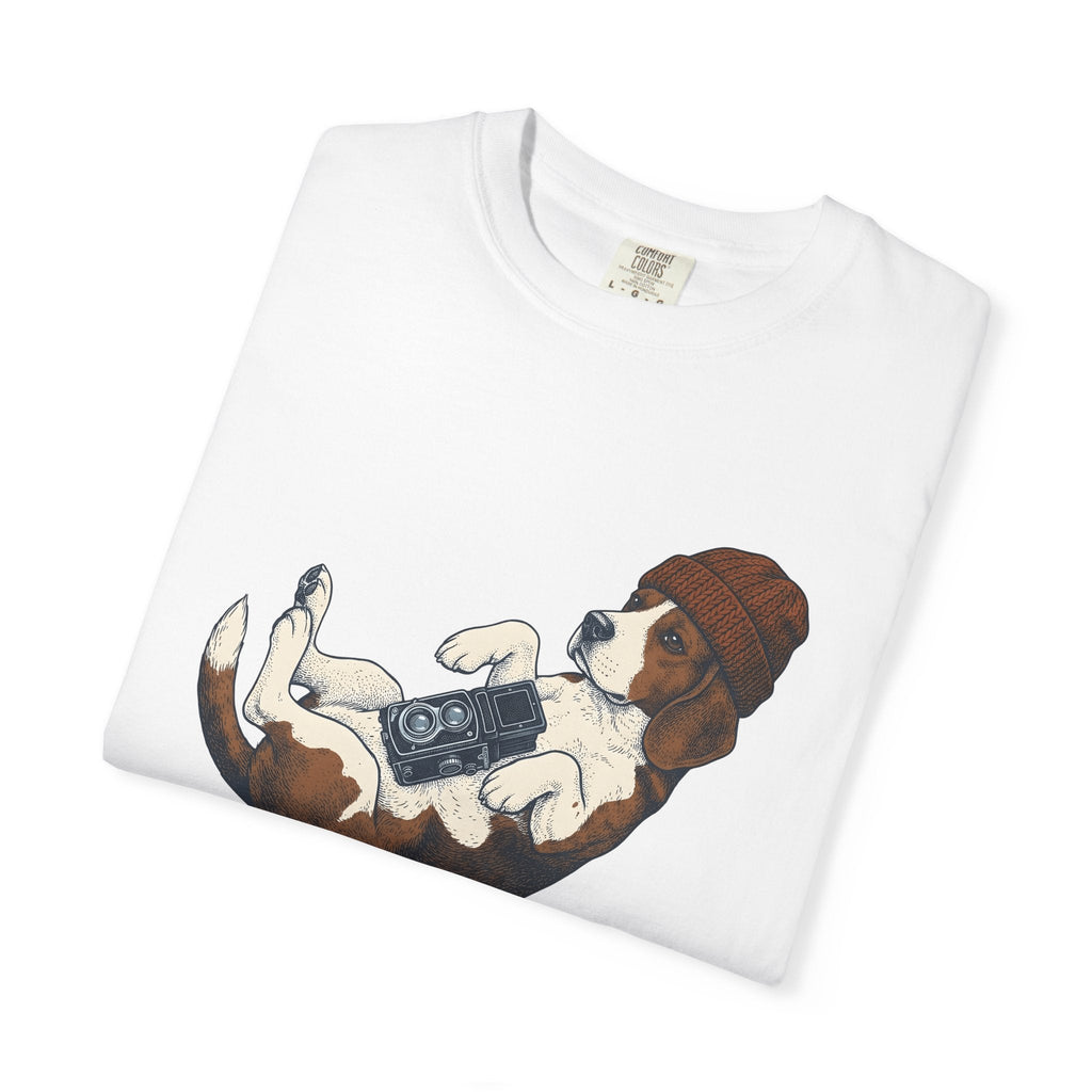 Beagle Puppy Shirt Dog Camera Gear Gift Women Sketch Tee product image 5