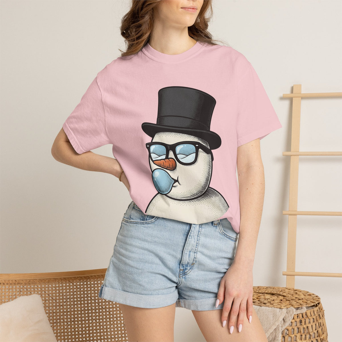 Snowman Art Shirt Christmas Festive Unisex Gift Caricature product image 12