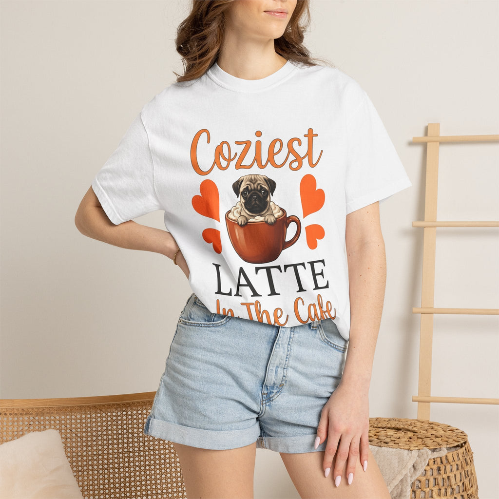 Pug Coffee Cup Shirt Dog Coffee Unisex Gift Cute Tee Coffee Mug T-Shirt Dog Fan