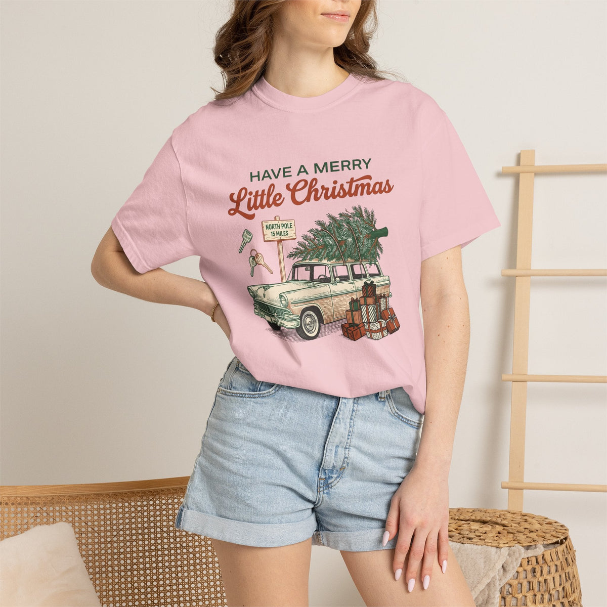 Vintage Car Shirt Christmas Holiday Unisex Gift Hand Drawn product image 12