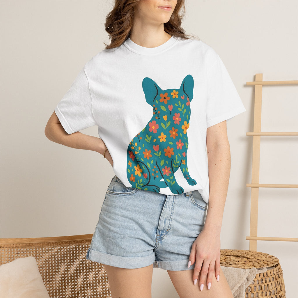 French Bulldog Shirt Dog Pet Unisex Gift Floral Tee T-Shirt product image 6