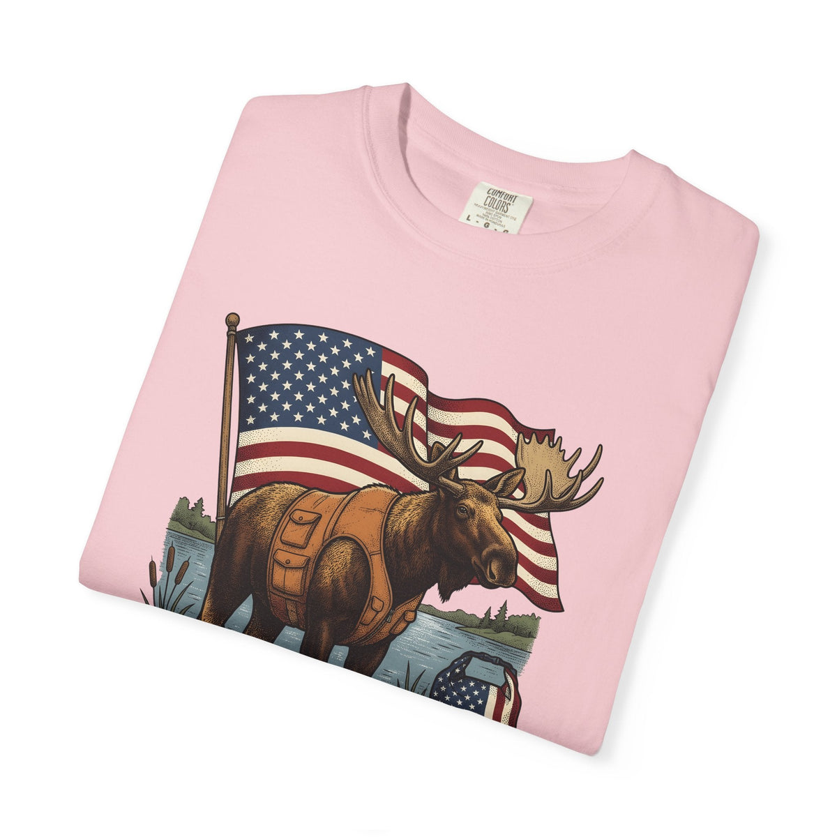 Moose Hiking Shirt Camping Travel Gift Women Distressed Tee product image 11