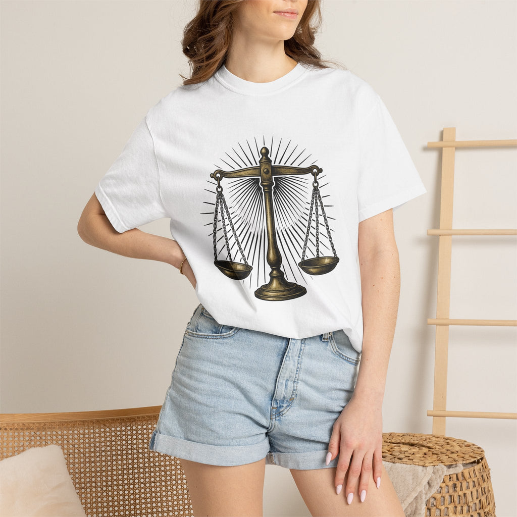 Justice Scales Shirt Lawyer Unisex Gift Vintage Tee Scale product image 6