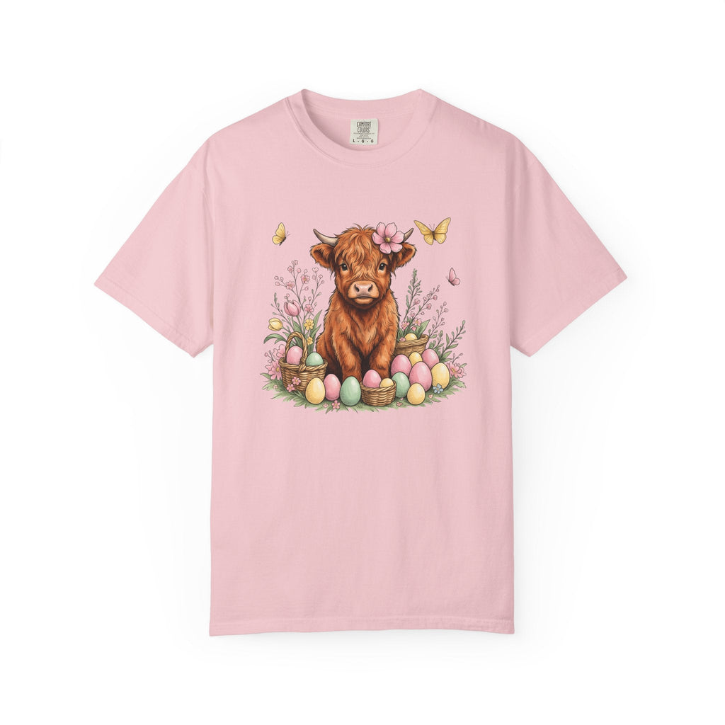 Highland Cattle Shirt Easter Rustic Unisex Gift Line Art product image 3