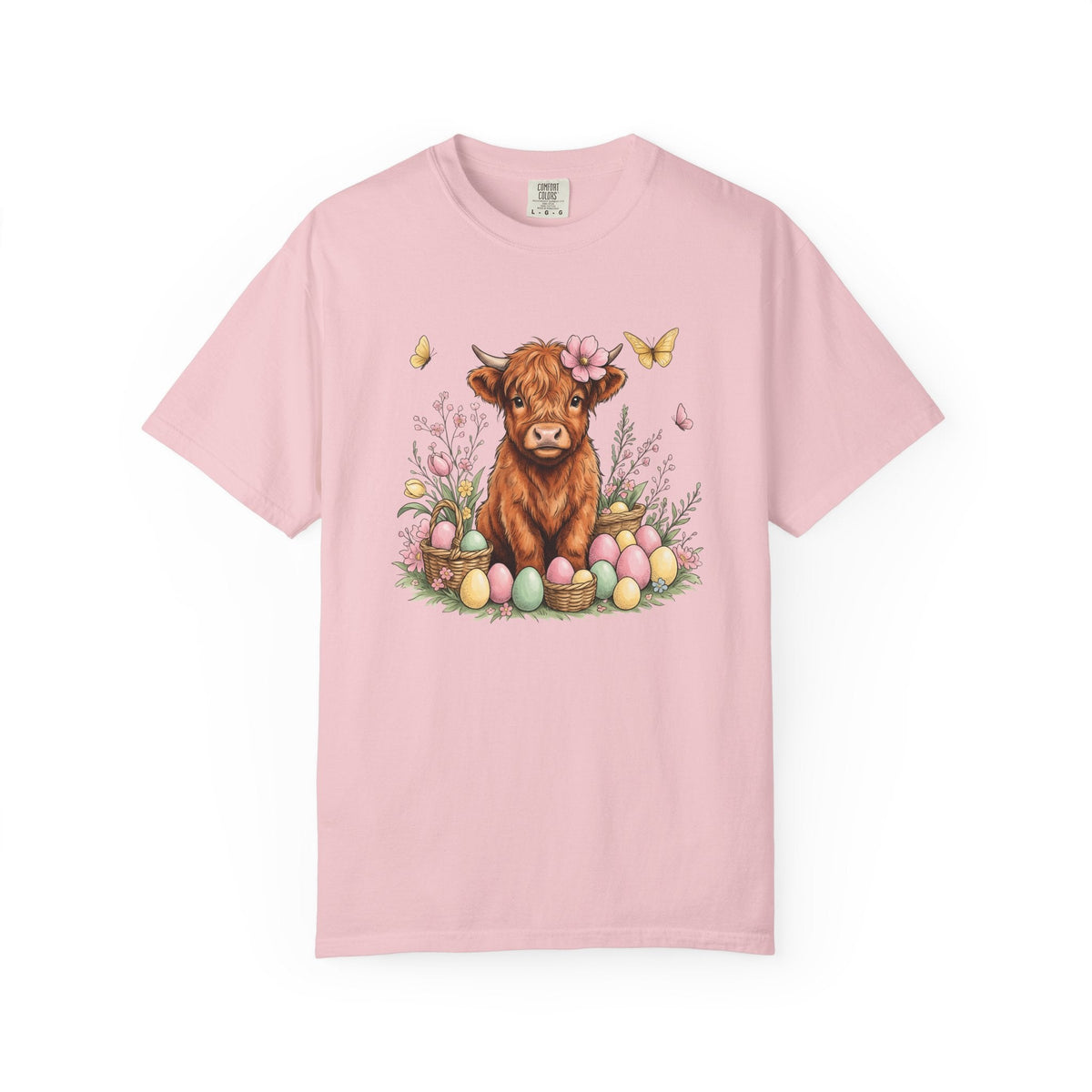 Highland Cattle Shirt Easter Rustic Unisex Gift Line Art product image 3