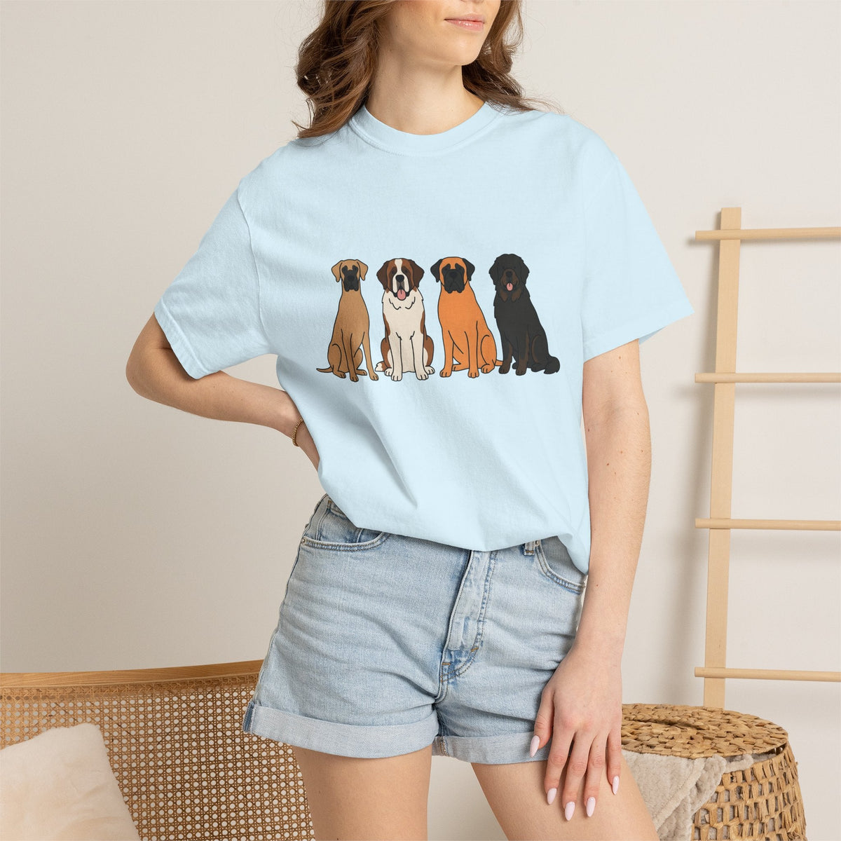 Giant Dog Breeds Shirt Critters Gift Women Hand Drawn Tee product image 9