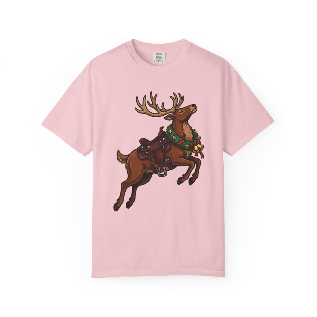 Elk Saddle Shirt Christmas Pets Unisex Gift Animated Tee Saddle Blanket T-Shirt