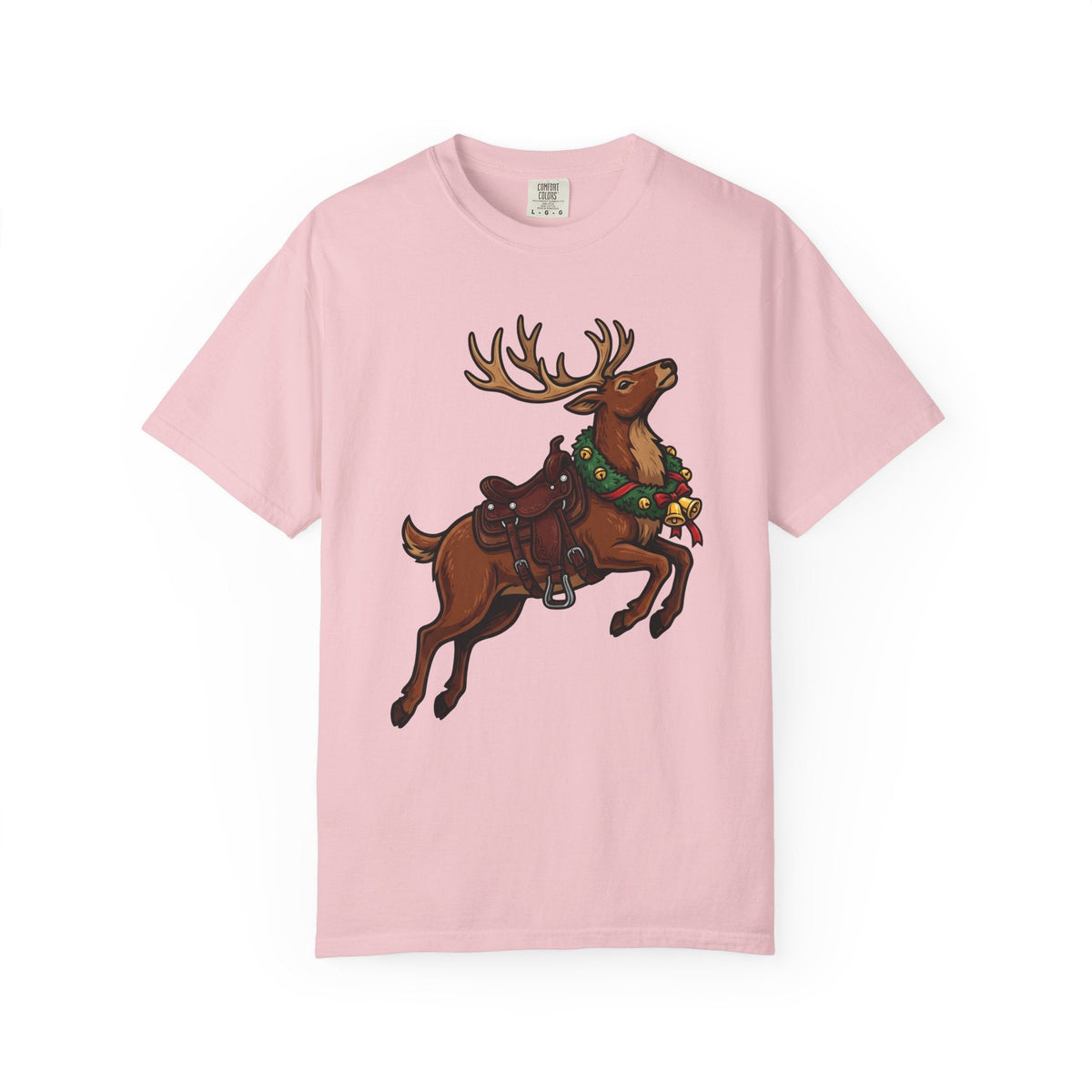 Elk Saddle Shirt Christmas Pets Unisex Gift Animated Tee Saddle Blanket T-Shirt